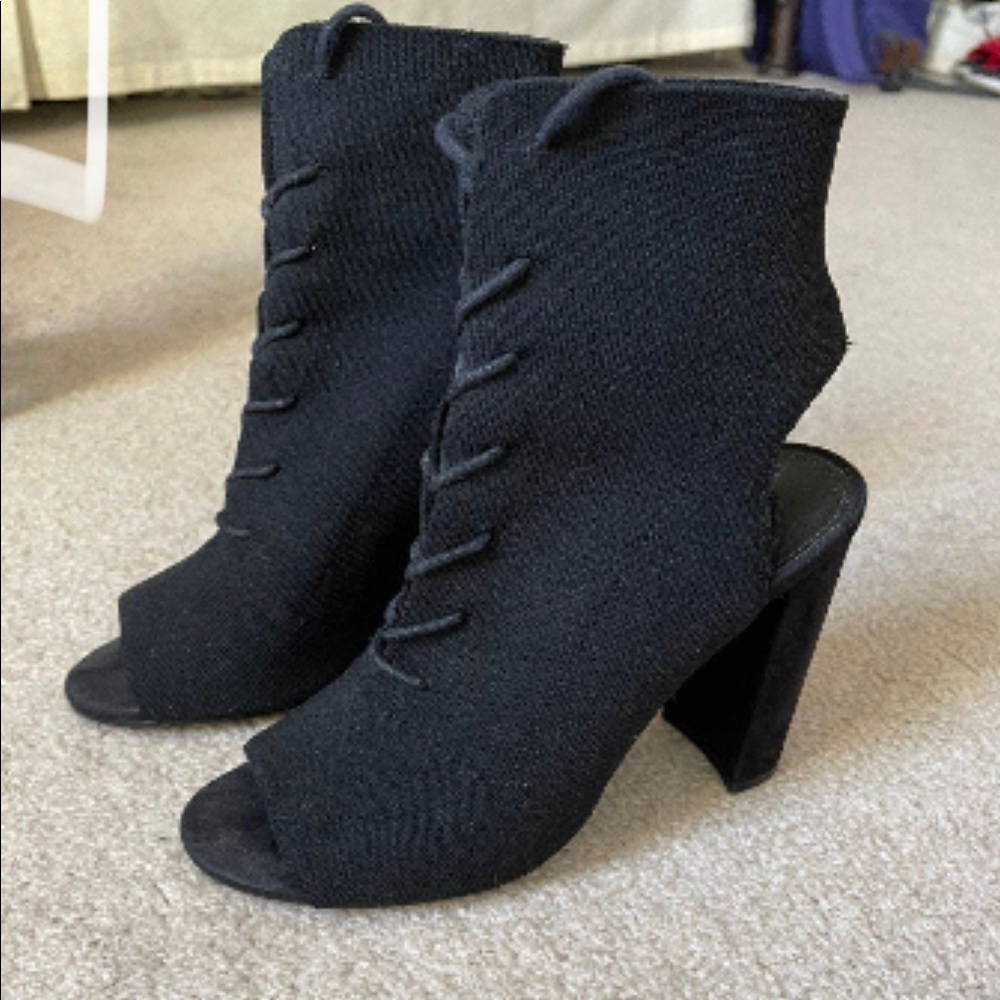 Steve Madden Open-Toe Block Tie Heels - image 7